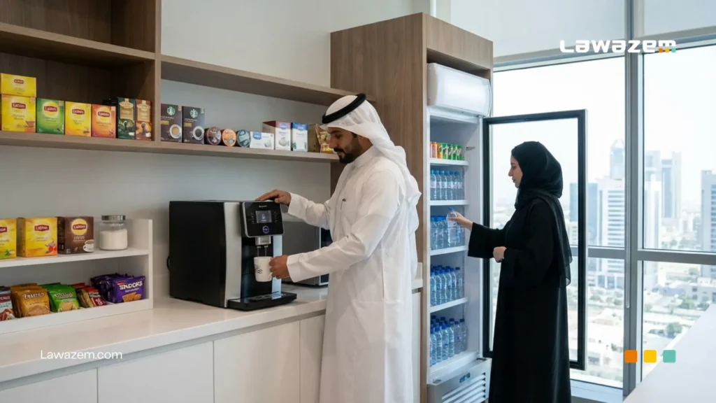 القائمة الأساسية لتموين المطبخ المكتبي